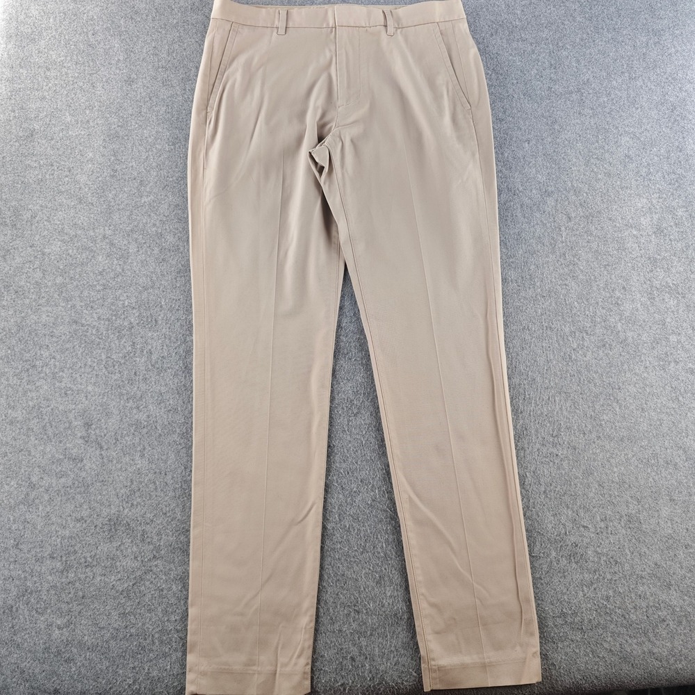 Bonobos Wednesday Slim Taper Chino Pants Mens 31x32 Tan Beige Stretch Casual
